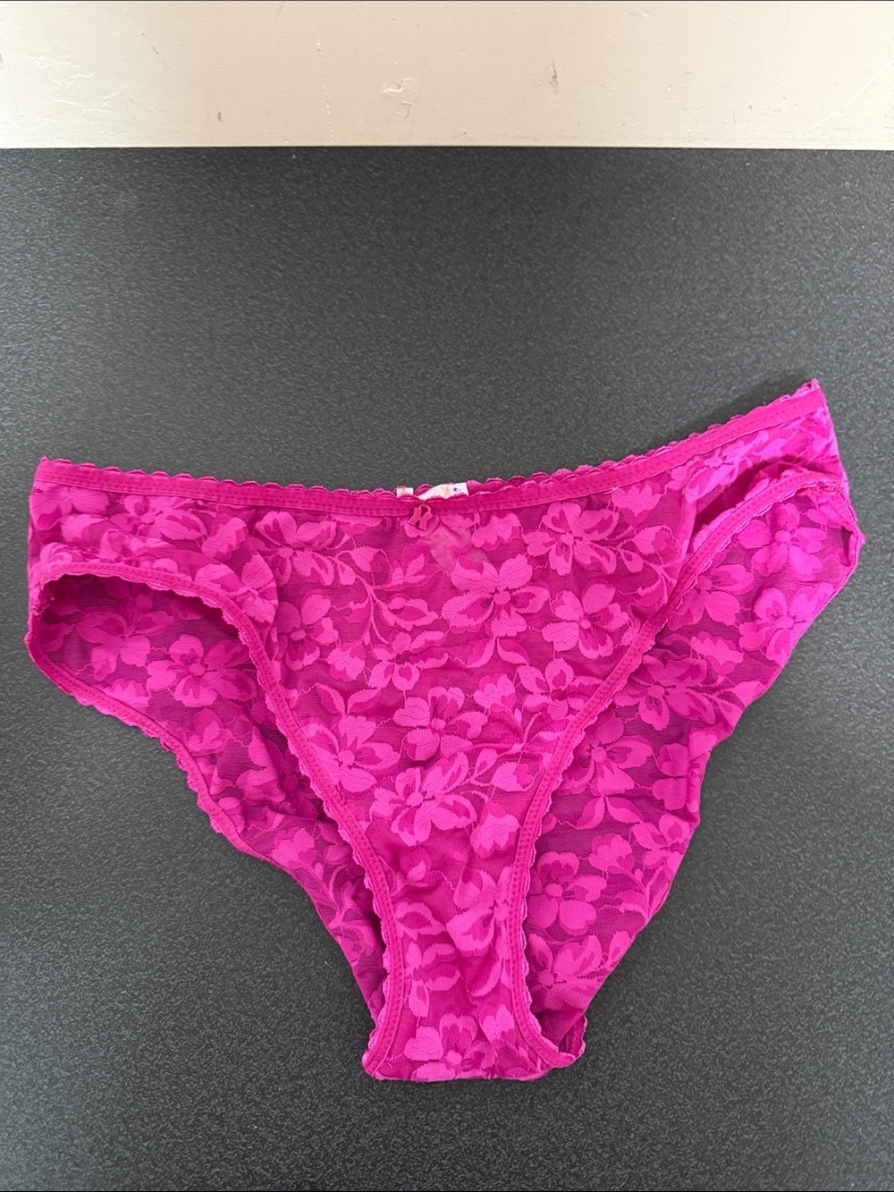 Fuchsia Floral Lace Bikini Panty
